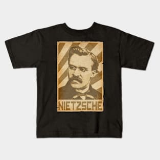 Friedrich Nietzsche Retro Propaganda Kids T-Shirt